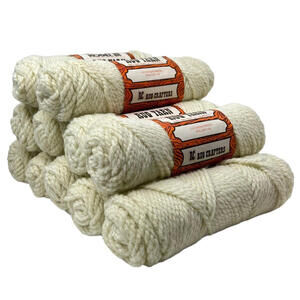 Kodell III Vintage Rug Yarn LOT of 11 Skeins Color 118 Navajo White Dye Lot 140